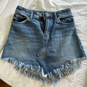 Free People mini skirt.